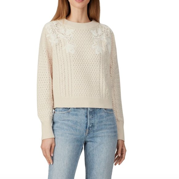 Rebecca Taylor Lace Applique Pullover 